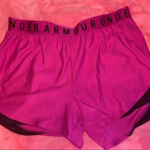 XL hot pink under armour shorts